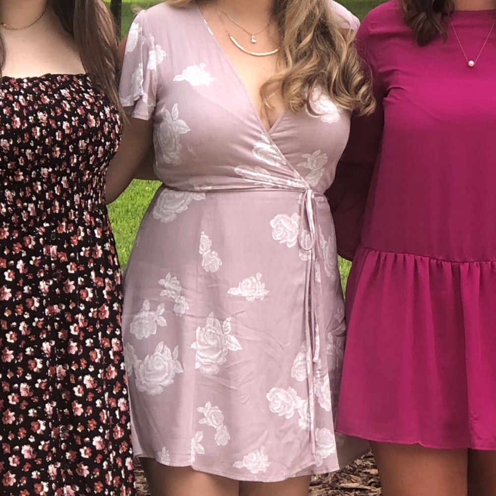 Rokoko Pink Floral Wrap Dress